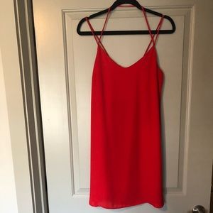 Red Tank Dress - Size Small - Double Straps